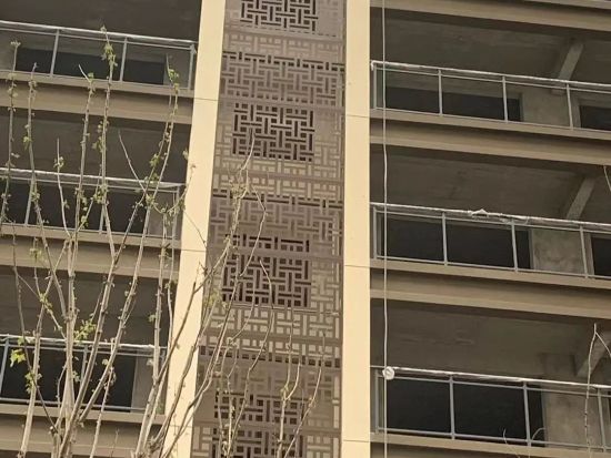 四川隆昌隆城錦翠·錦苑護欄百葉窗空調（diào）架項目